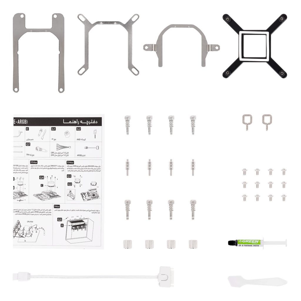 فن خنک کننده پردازنده گرین مدل GLACIER 360 STREAM-ARGB