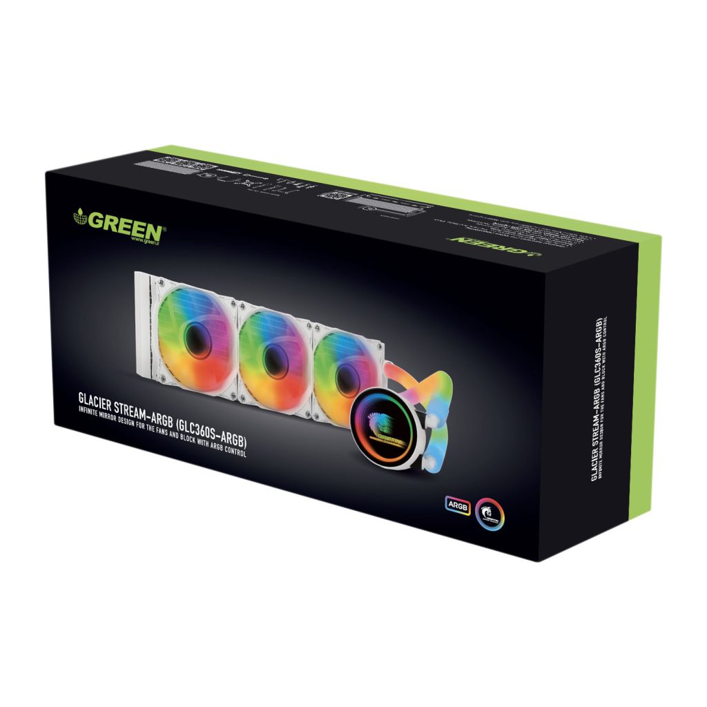 فن خنک کننده پردازنده گرین مدل GLACIER 360 STREAM-ARGB