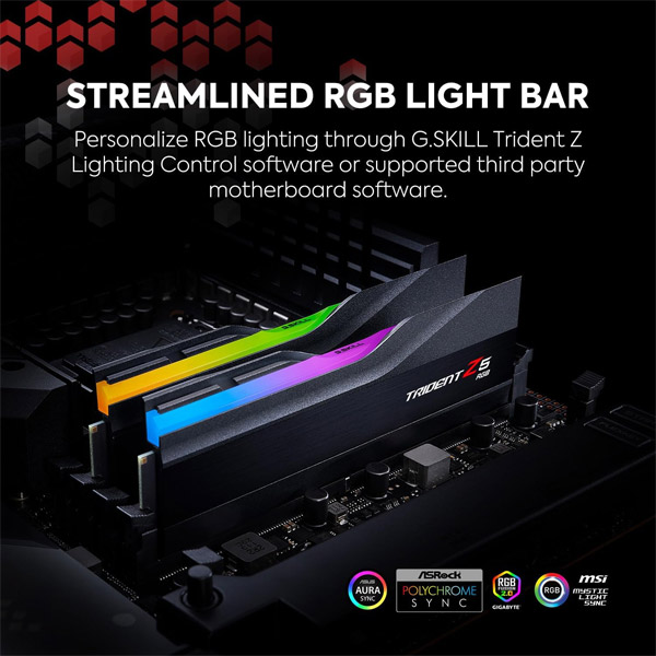 رم دسکتاپ DDR5 دوکاناله 6600 مگاهرتز CL34 جی اسکیل مدل TRIDENT Z5 RGB ظرفیت 32 گیگابایت